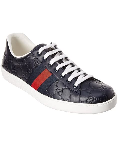 gucci ace sneaker blue on back|gucci ace sneakers interlocking g.